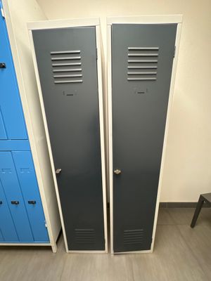 two lockers next to each other in a room