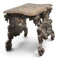 CONSOLE en bois sculpté (photo 3)