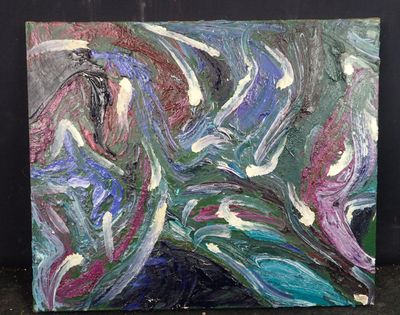 peinture représentant le portrait d'une femme sur fond noir