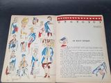 an open book with illustrations of people dressed in different outfits