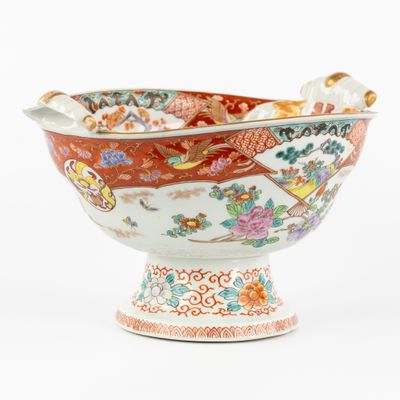 Bol japonais en porcelaine Kutani sur pied, Meiji, vers 1900…
