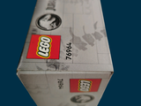 a box with a lego figure on it on a blue background