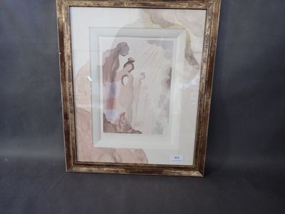 DALI d'après La divine comédie, lithographie, signée dans la…