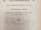 an old book with a black and white title on it
