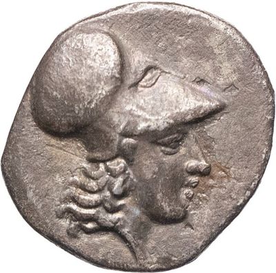 a close up of a coin with a man on it