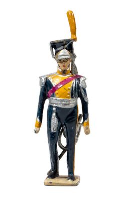 figurine of a toy soldier with a sword and uniform