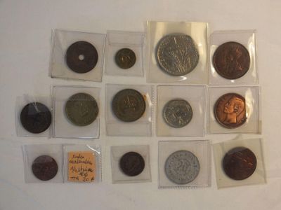 a lot of coins that are sitting on a table