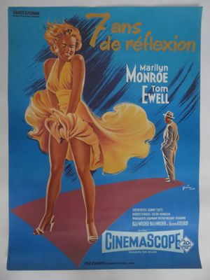 une affiche de film mettant en scène une femme en robe jaune