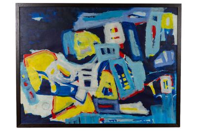 WOLVECAMP THEO (1925 - 1992) gouache avec une composition ab…