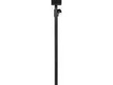 a close up of a speaker on a stand on a white background