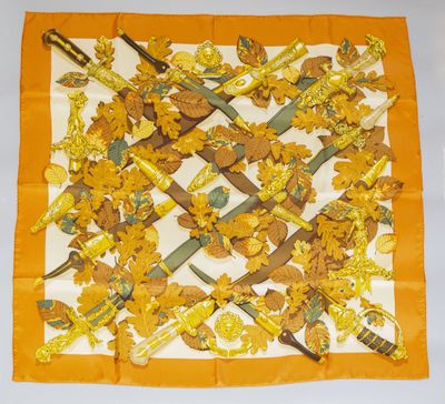 an image of a square scarf with a bunch of flowers on it