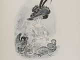 drawing of a woman in a hat with a dragon on her shoulder