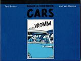 blue book cover with a cartoon of a man driving a blue car