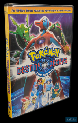 une jaquette de DVD d'un film d'animation avec une image de Pokémon