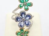 an image of a close up of a ring with a flower design