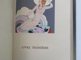 an open book with a picture of a woman on it