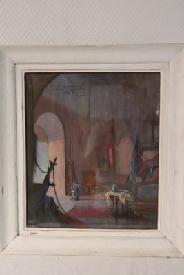 a picture of a painting on the wall of a room