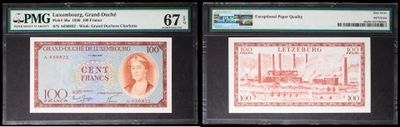 three different types of currency are displayed on a black background