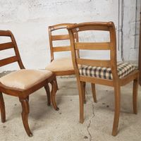 Paire de chaises, pieds antérieurs en jarret - Epoque Restau… (photo 3)
