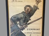 a painting of a man holding a rifle in his hand