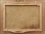 an old picture of a picture frame with a brown background