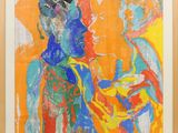 an image of a painting of a man and a woman standing next to each other