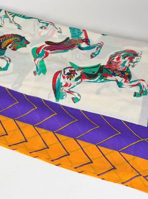 KARL LAGERFELD Made in Italy, grande écharpe en mousseline i…