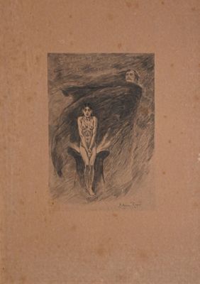 a drawing of a skeleton sitting on top of a horse