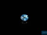a blue topazte gems on a black background