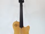 an image of a guitar on a stand against a white background