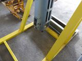 a fork lift in the middle of a room