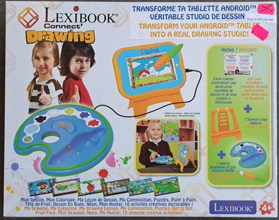 une boîte sur laquelle figure l'image d'un coffret de dessin pour enfants