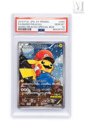 the pokemon trading card has a picture of pikachu on it