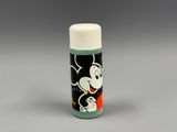 a close up of a bottle of soap with mickey mouse on it