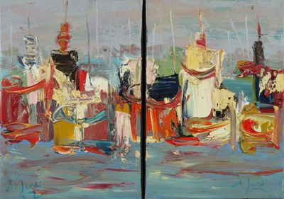 Jean SARDI (né en 1947). Marine - Diptyque.