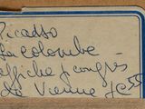 a piece of paper with writing on it in a box