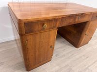 Bureau de style " années 1950 " à double caisson en placage … (photo 2)