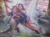 une affiche de film racontant les aventures d'une femme et d'un homme dans la jungle