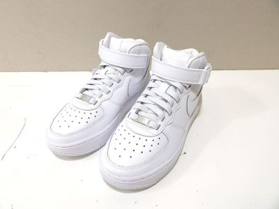 nike air force 1 high top sneaker in white with white soles
