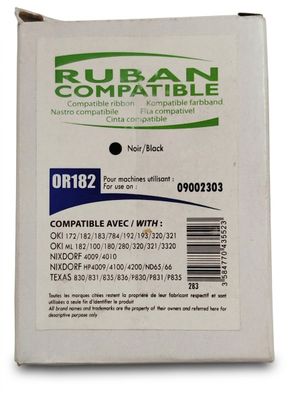 OKI-NIXDORF-TEXAS-Ruban encreur noir compatible-OR182-Haute …