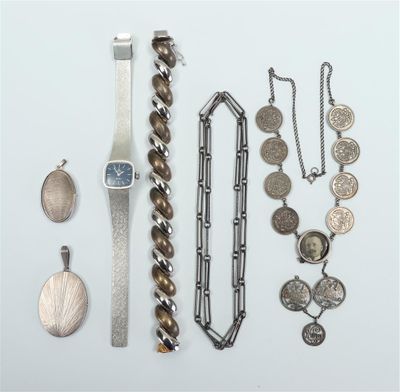 Lot De Bijoux Vintage – 503 Grammes, Argenté, Argent, Acier, Divers Modèles Anciens