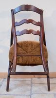 Fauteuil à crosse en bois naturel dossier barrette et assise… (photo 6)
