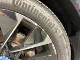 a close up of a tire on a vehicle
