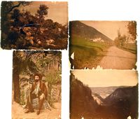 Quatre autochromes 13 x 18