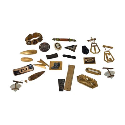 a lot of different items that are on a white surface