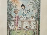 an image of a painting of a man and a woman in a garden