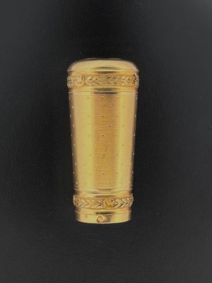 Pommeau de canne en or deux tons 750 millièmes à décor de de…