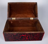 Coffre en bois sculpté et laqué, laque mexicaine ou « japann… (photo 5)