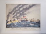 an image of a painting of a sinking ship in the ocean