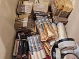 a cardboard box filled with many different types of batteries